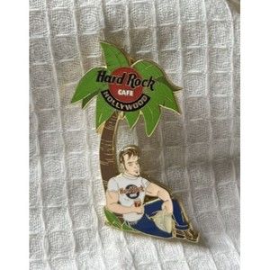 HARD ROCK CAFE PIN HOLLYWOOD GUY UNDER PALM TREE